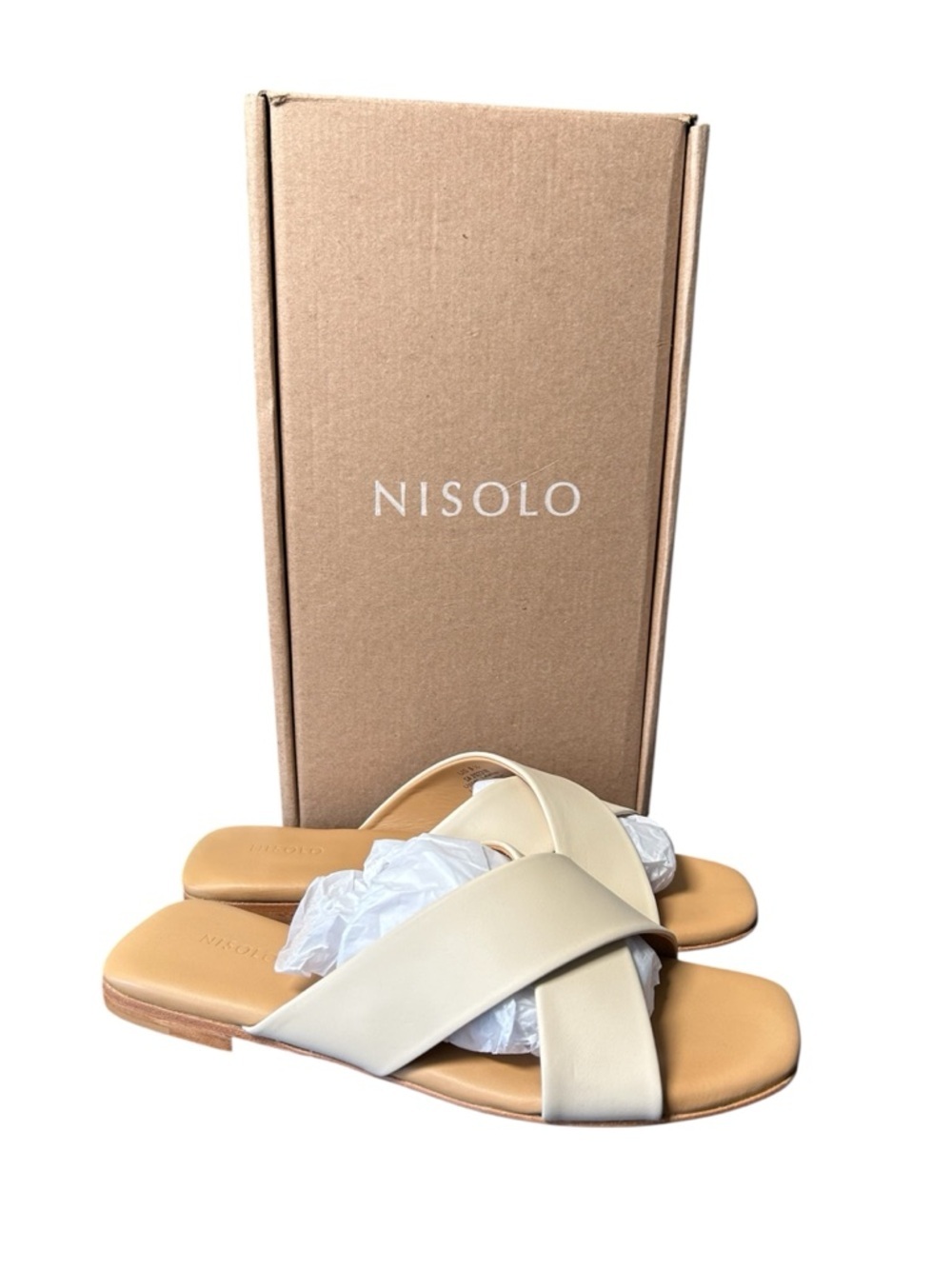 Nisolo Catalina Slide Sandals Women’s Size 9.5 Leather Slip On Flat Sandals - Picture 3 of 6